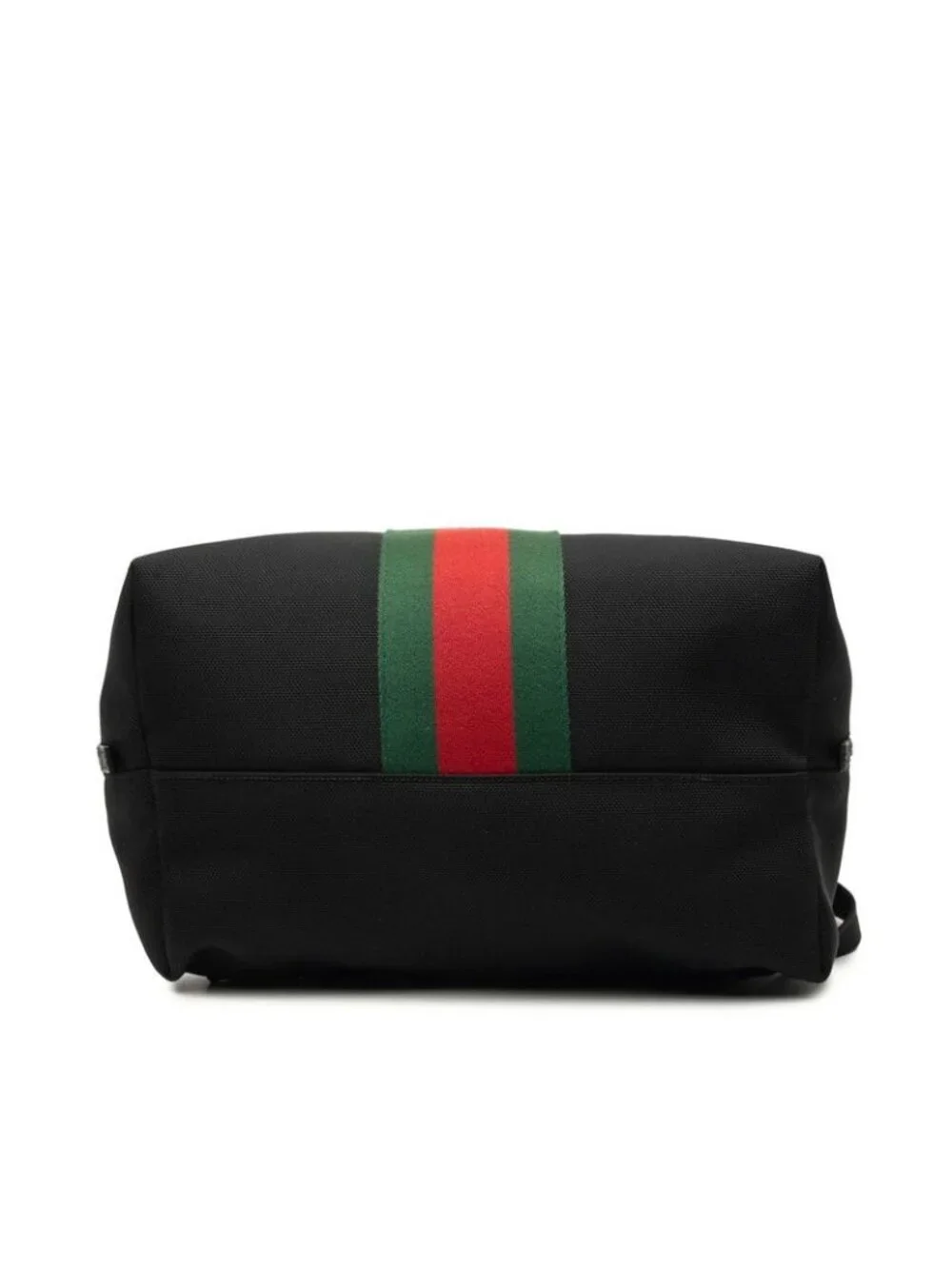 Gucci Sherry Line Fold Backpack Black Canvas Leather